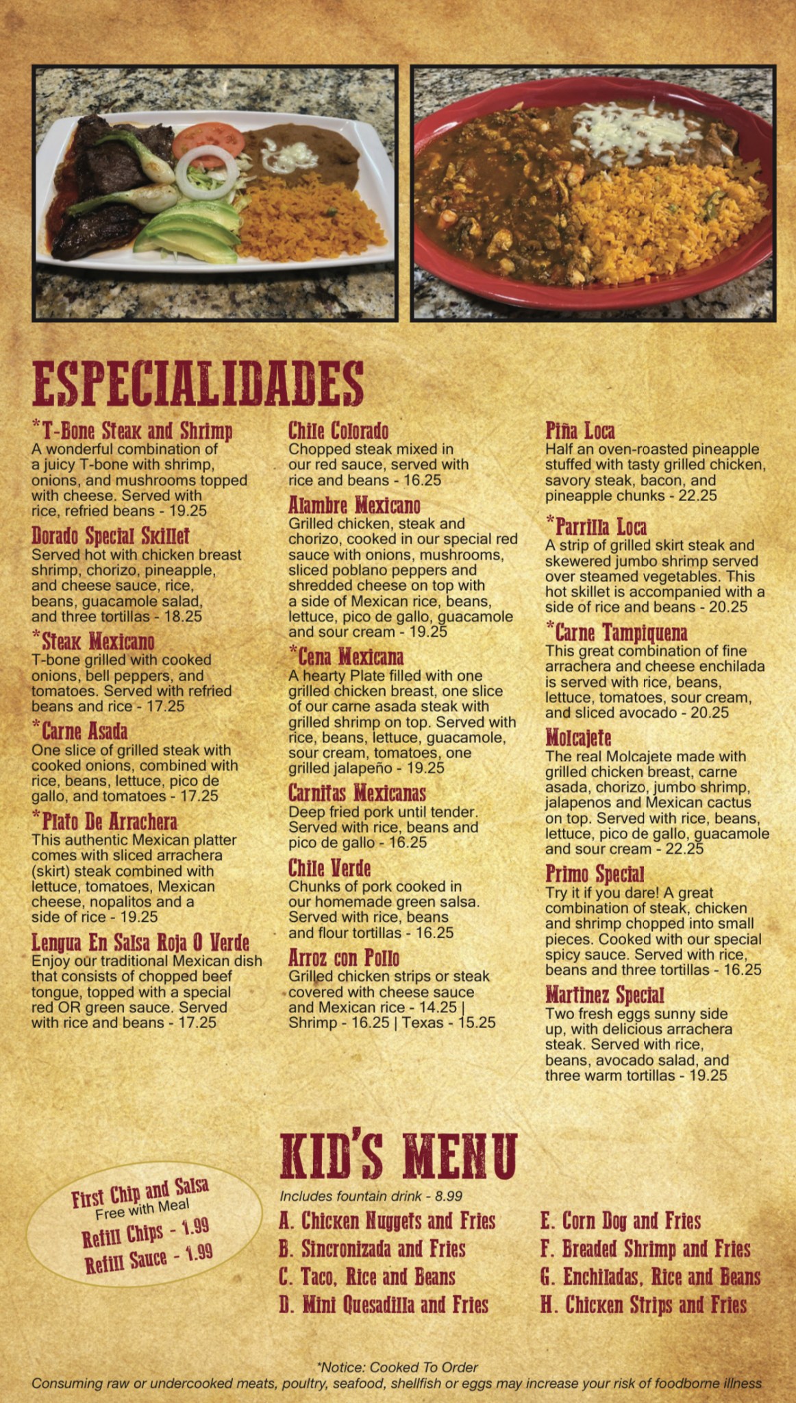 Menu – Dorados
